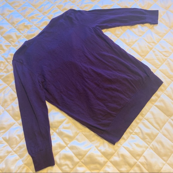 LOFT Eggplant Purple Cardigan - Picture 5 of 7